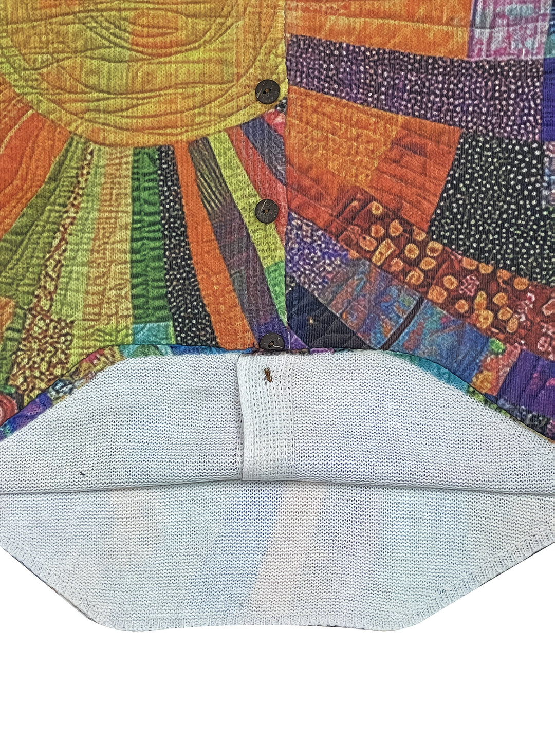 KIRSTEN – ARTFUL PATCHWORK BUTTON CARDIGAN