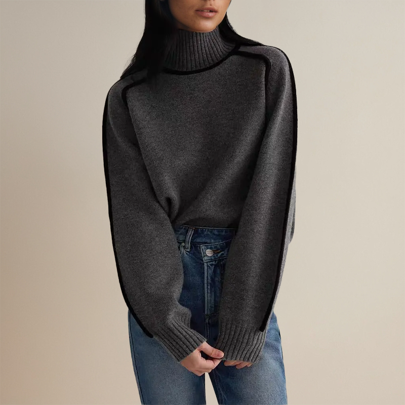 THERESA – RELAXED HIGH-NECK SWEATER