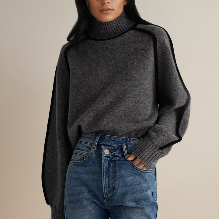 THERESA – RELAXED HIGH-NECK SWEATER