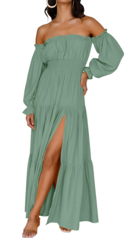 KENDRA – BREEZY ROMANCE OFF-SHOULDER MAXI DRESS