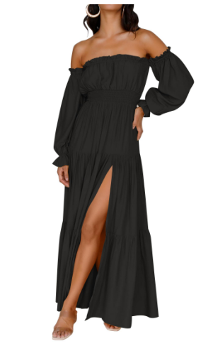 KENDRA – BREEZY ROMANCE OFF-SHOULDER MAXI DRESS