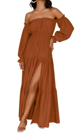 KENDRA – BREEZY ROMANCE OFF-SHOULDER MAXI DRESS