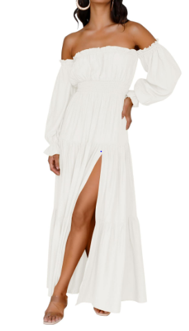 KENDRA – BREEZY ROMANCE OFF-SHOULDER MAXI DRESS