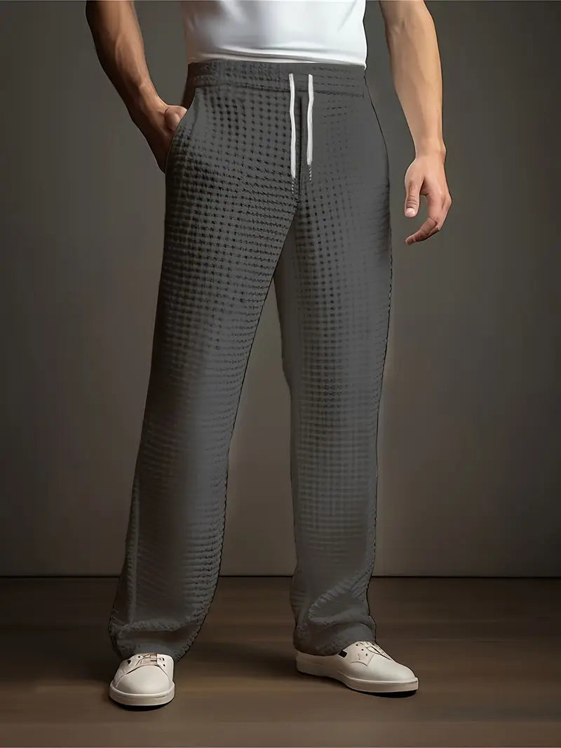 MARCUS – TEXTURED RELAXED-FIT LOUNGE PANTS