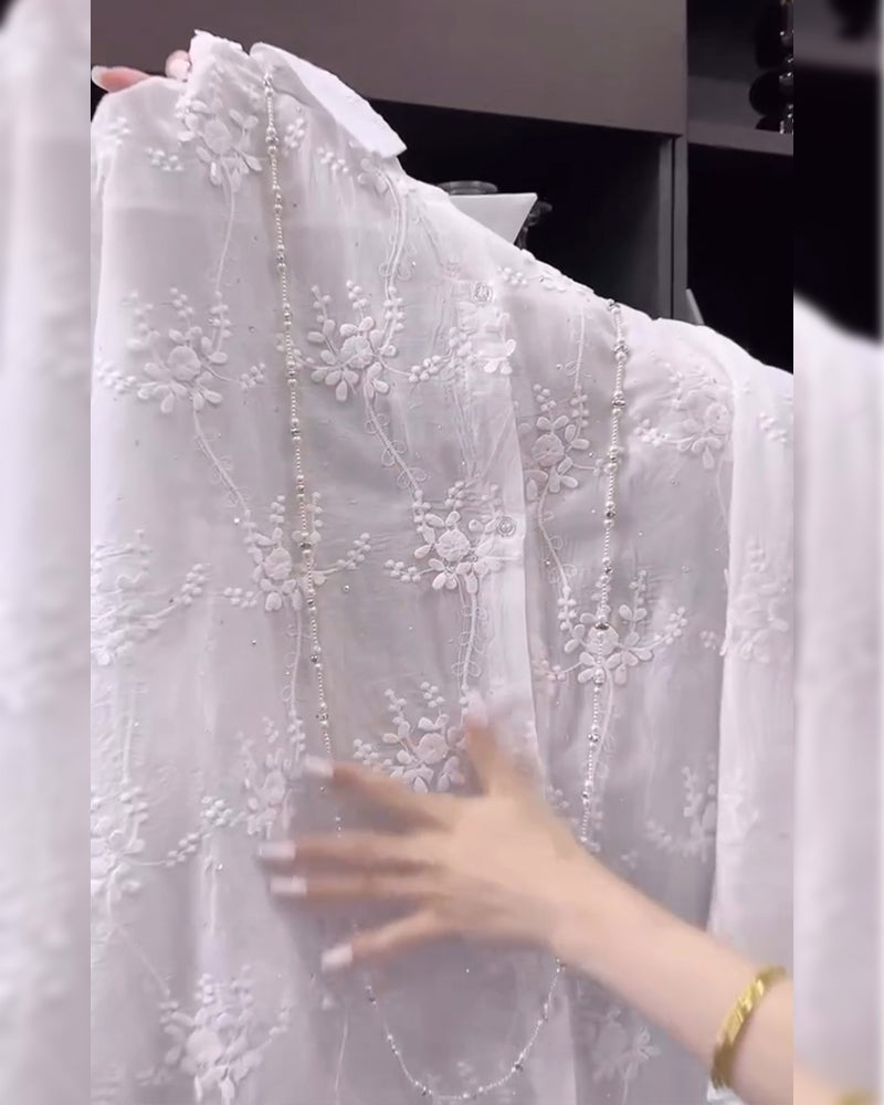 GRETA – EMBROIDERED BUTTON-DOWN SHIRT