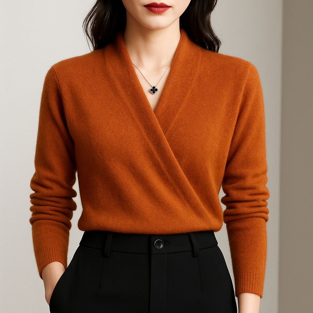 Camille - Elegant Wrap Sweater