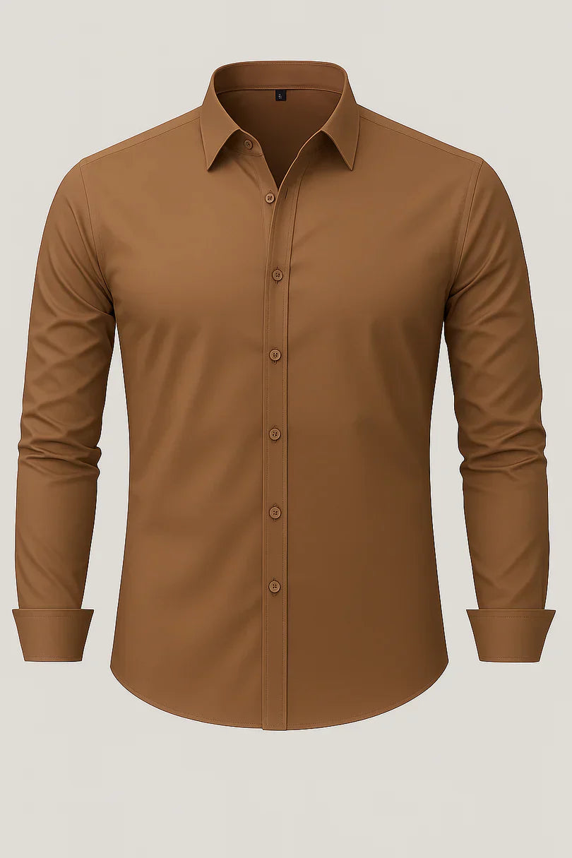 Bordon - Non-Iron Stretch Shirt With Button