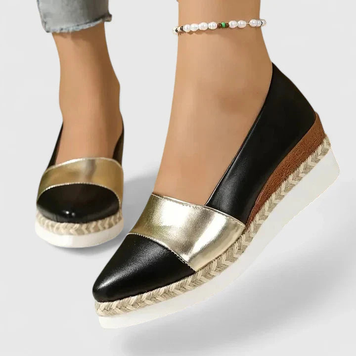 GWEN – THE METALLIC ESPADRILLE WEDGE