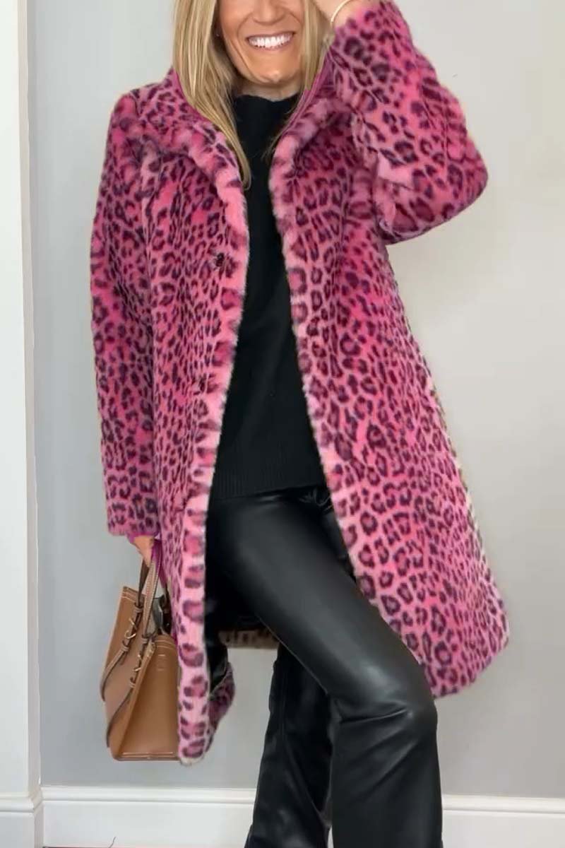 SABRINA – LUXE LEOPARD FAUX FUR COAT