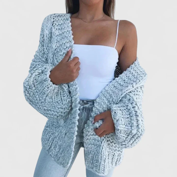 JENNY – CHUNKY KNIT OPEN CARDIGAN