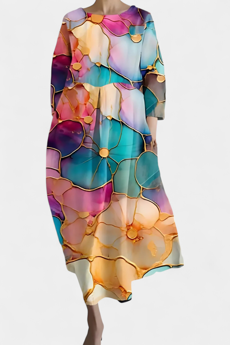 NAOMI – ART BLOOM MIDI DRESS
