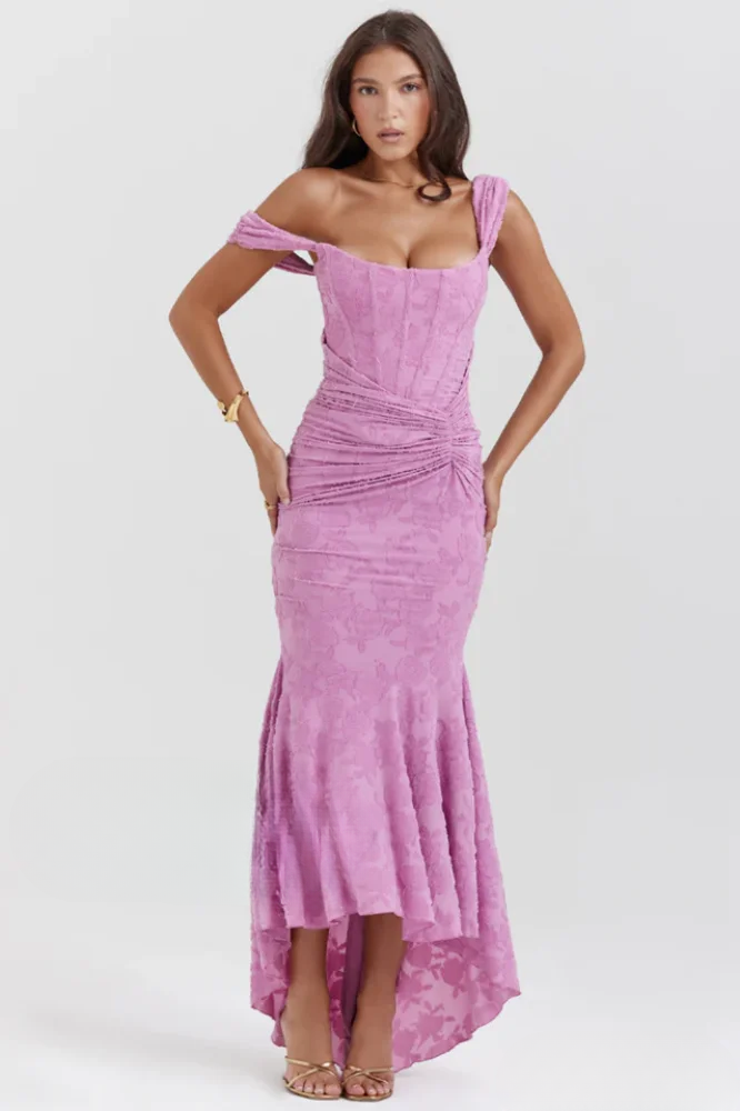CHARLOTTE – ROMANTIC SCULPTED ELEGANCE MIDI DRESS