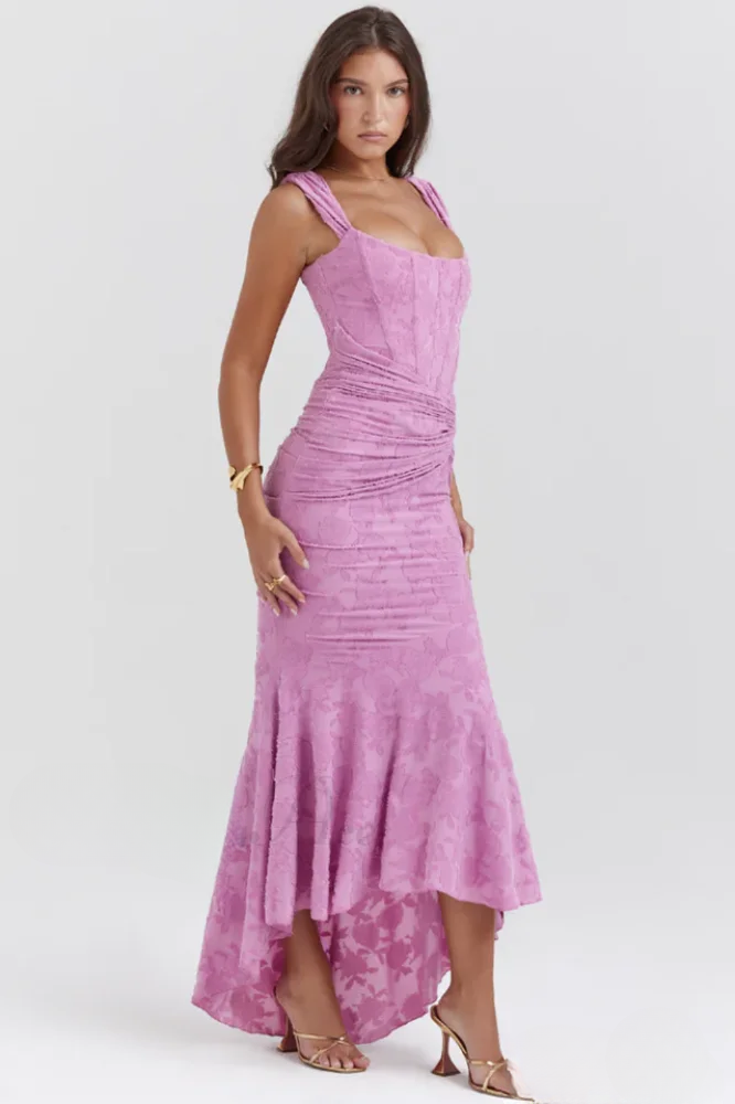 CHARLOTTE – ROMANTIC SCULPTED ELEGANCE MIDI DRESS