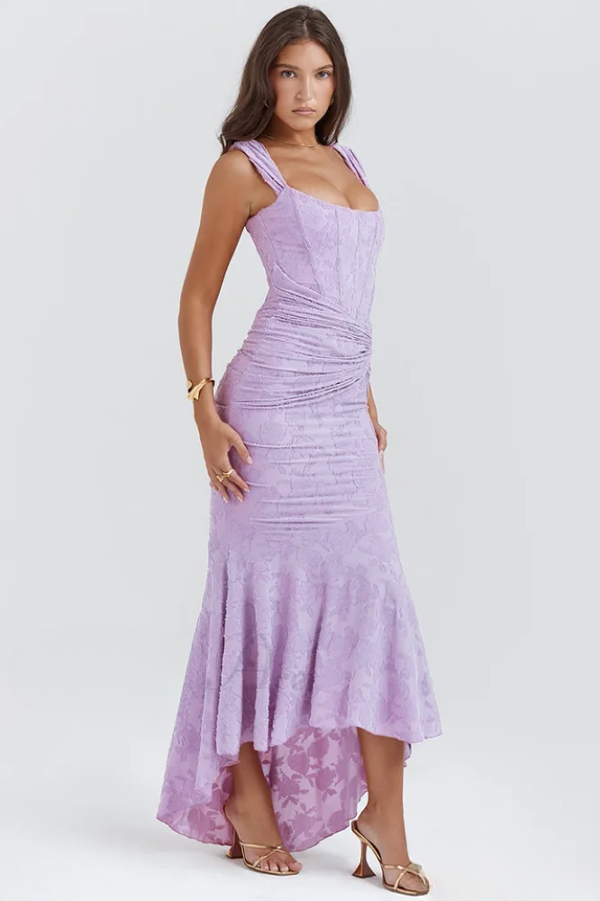 CHARLOTTE – ROMANTIC SCULPTED ELEGANCE MIDI DRESS