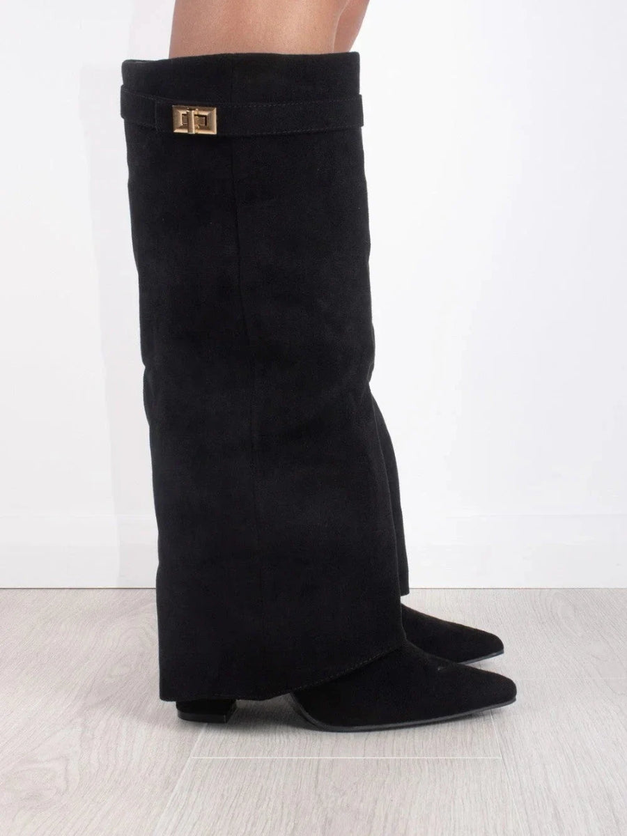 ALINA – CHIC SLOUCHY SUEDE KNEE-HIGH BOOTS